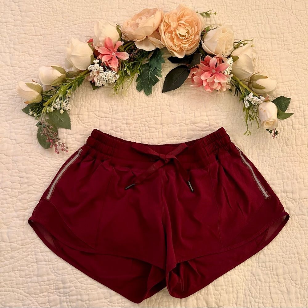 RARE Lululemon Hotty Hot Short - Deep Rouge